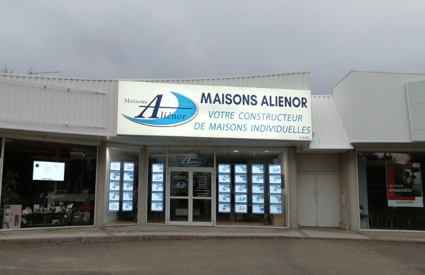 Caisson enseigne lumineuse agence immobilière