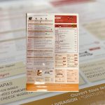 Photo d'un menu personnalisé
